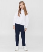Брюки зауженного кроя синие Button Blue, школьная форма для девочек  фото, kupilegko.ru